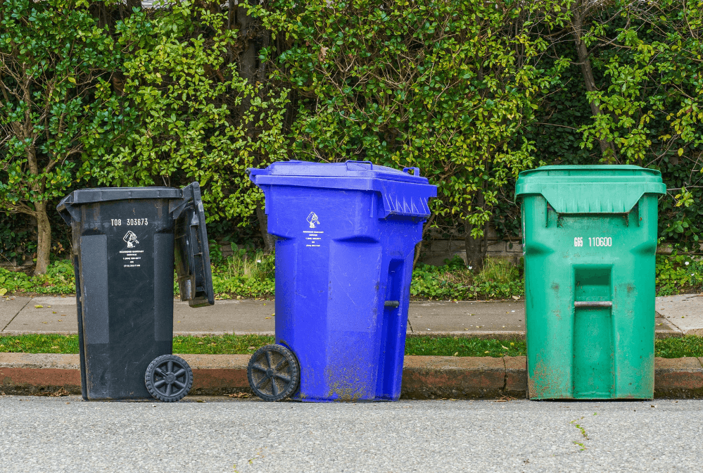 barrels for waste curbside collection